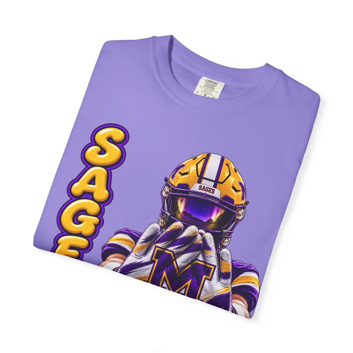 Monticello Sages Football Player Graphic T-Shirt