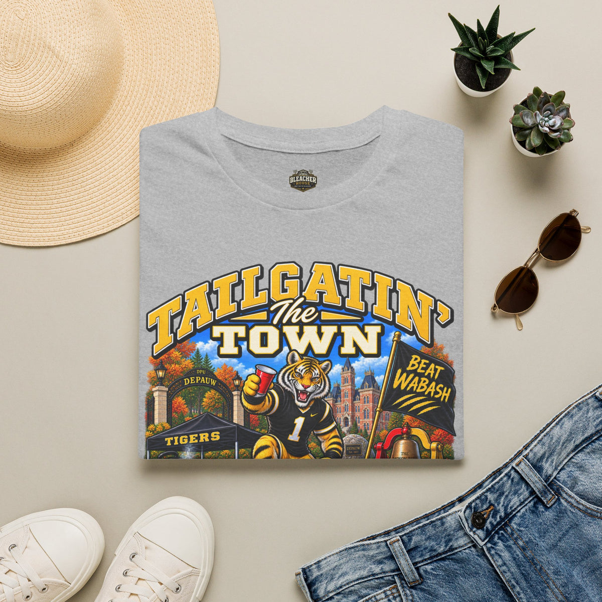 Tailgatin' the Town - DEPAUW EDITION - College Game Day Tailgate Tee