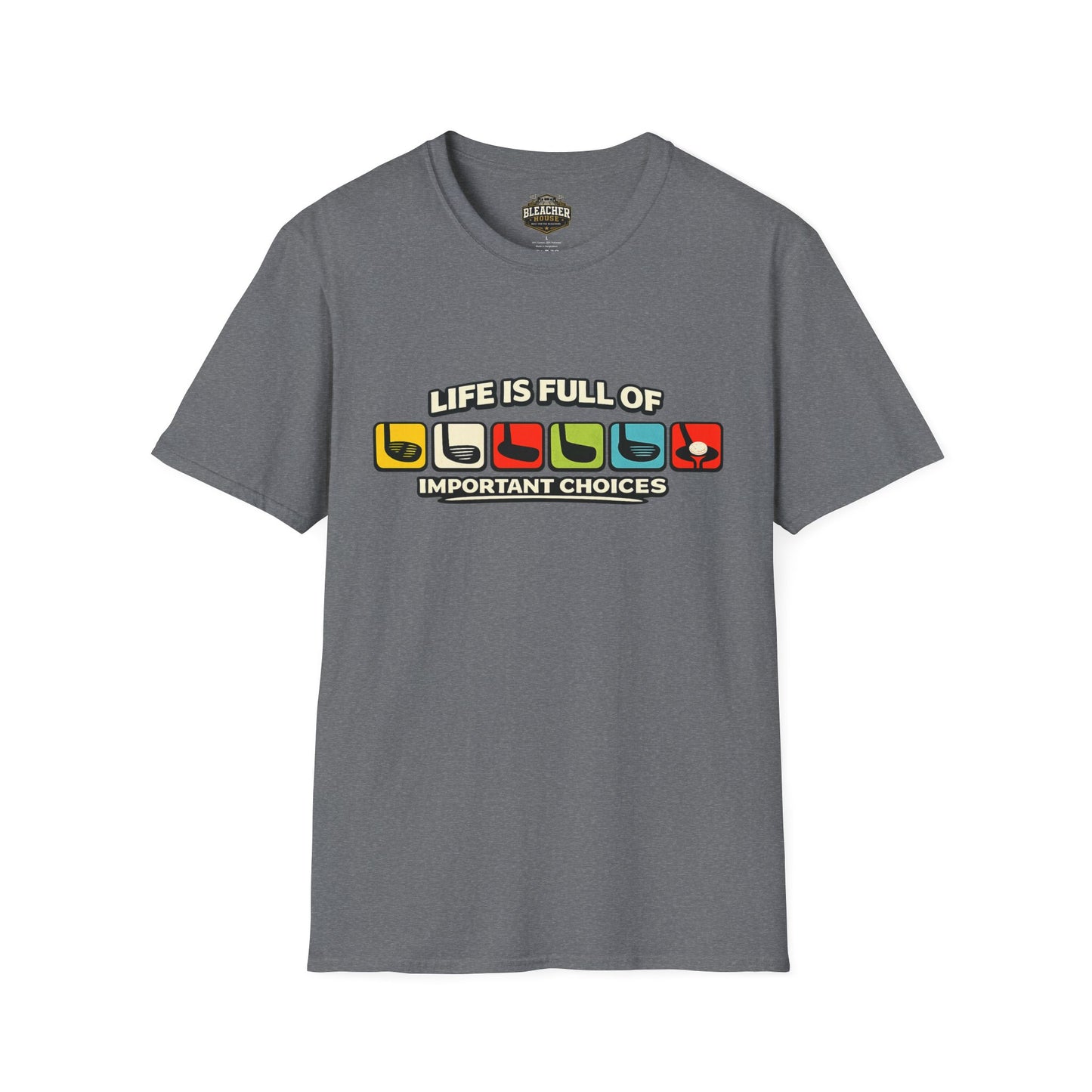 T‑Shirt — "Life Is Full Of Important Choices" Retro Game Controller Graphic