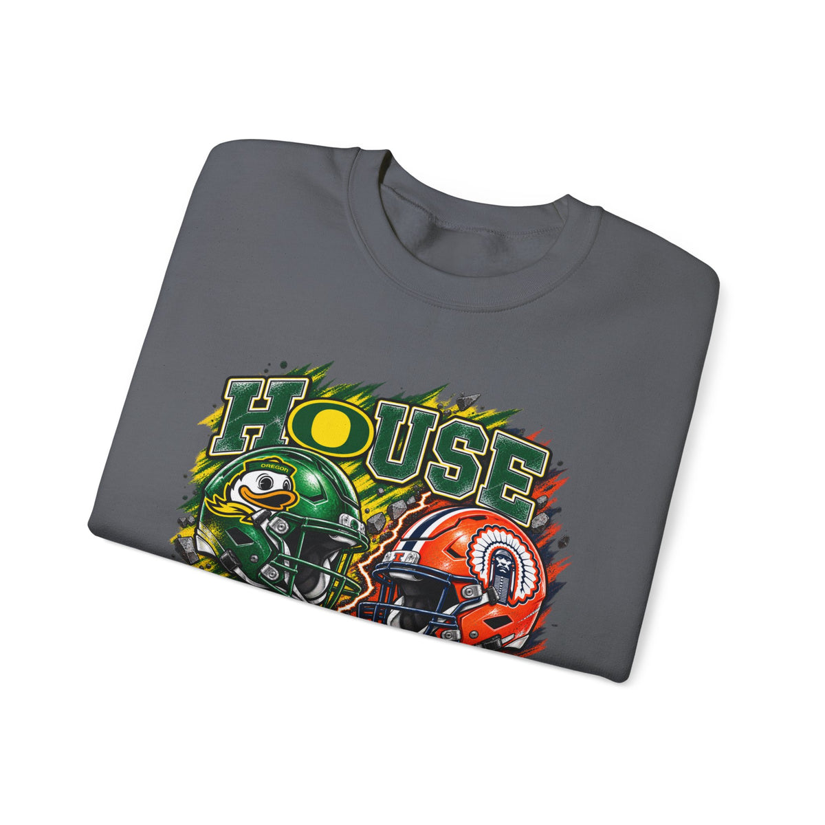 House Divided Graphic Crewneck Sweatshirt - Oregon vs. Illinois