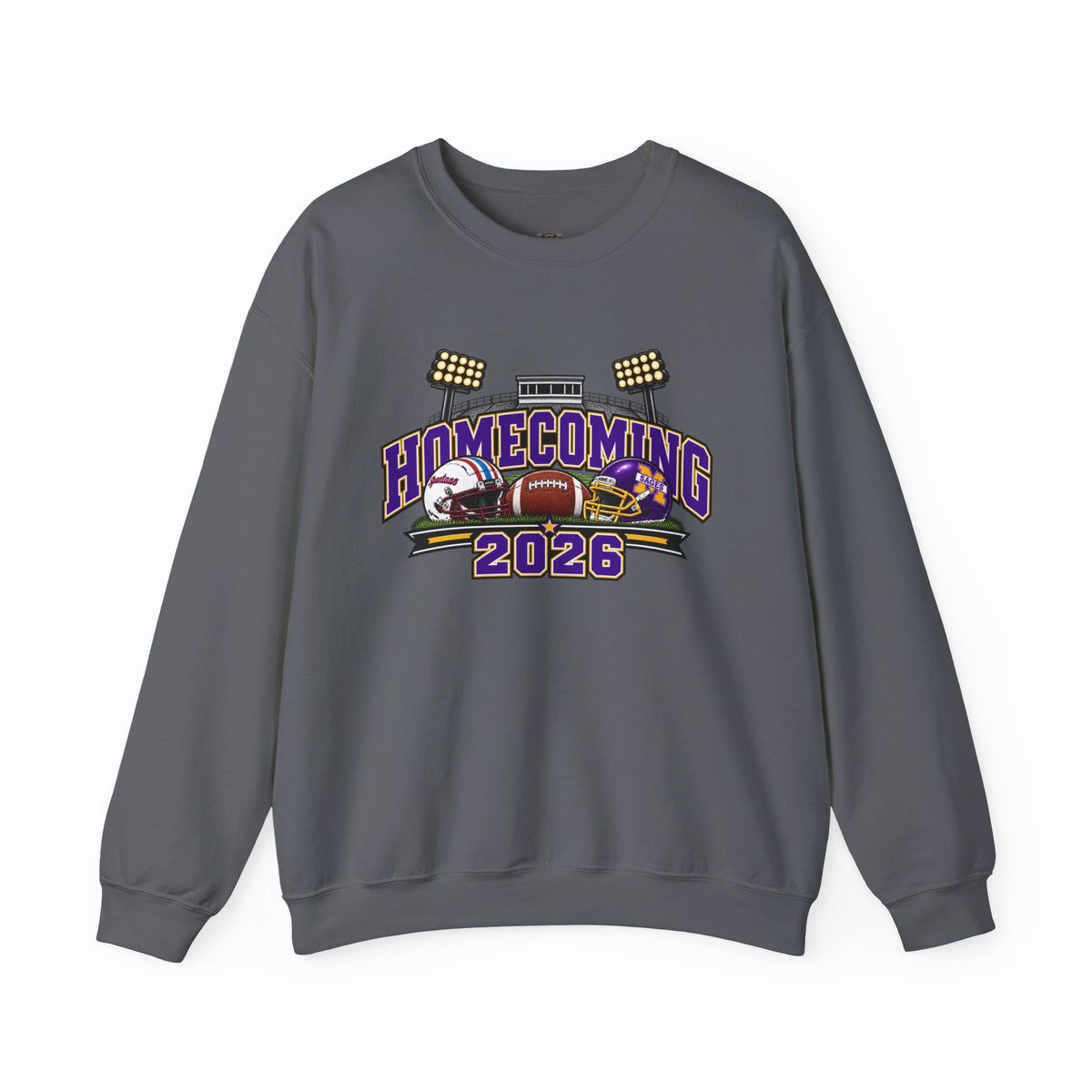 Homecoming 2026 Crewneck Sweatshirt — Football Stadium Design