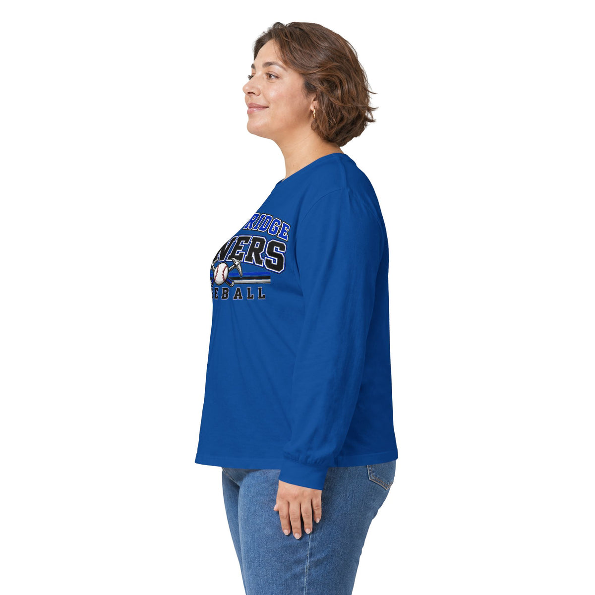 Blue Ridge Miners Baseball Long Sleeve Tee - Gildan Cotton Tee with Graphic Gameday Design