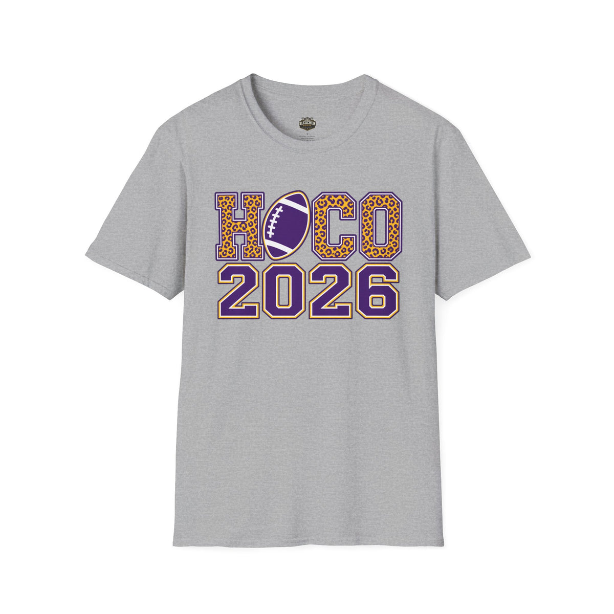 Homecoming 2026 Football Tee — HOCO 2026 Leopard Accent T-Shirt
