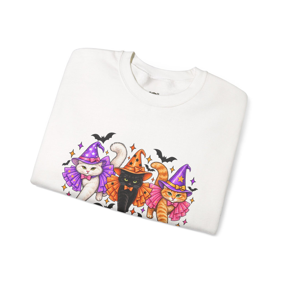 Halloween Witch Cats Crewneck Sweatshirt