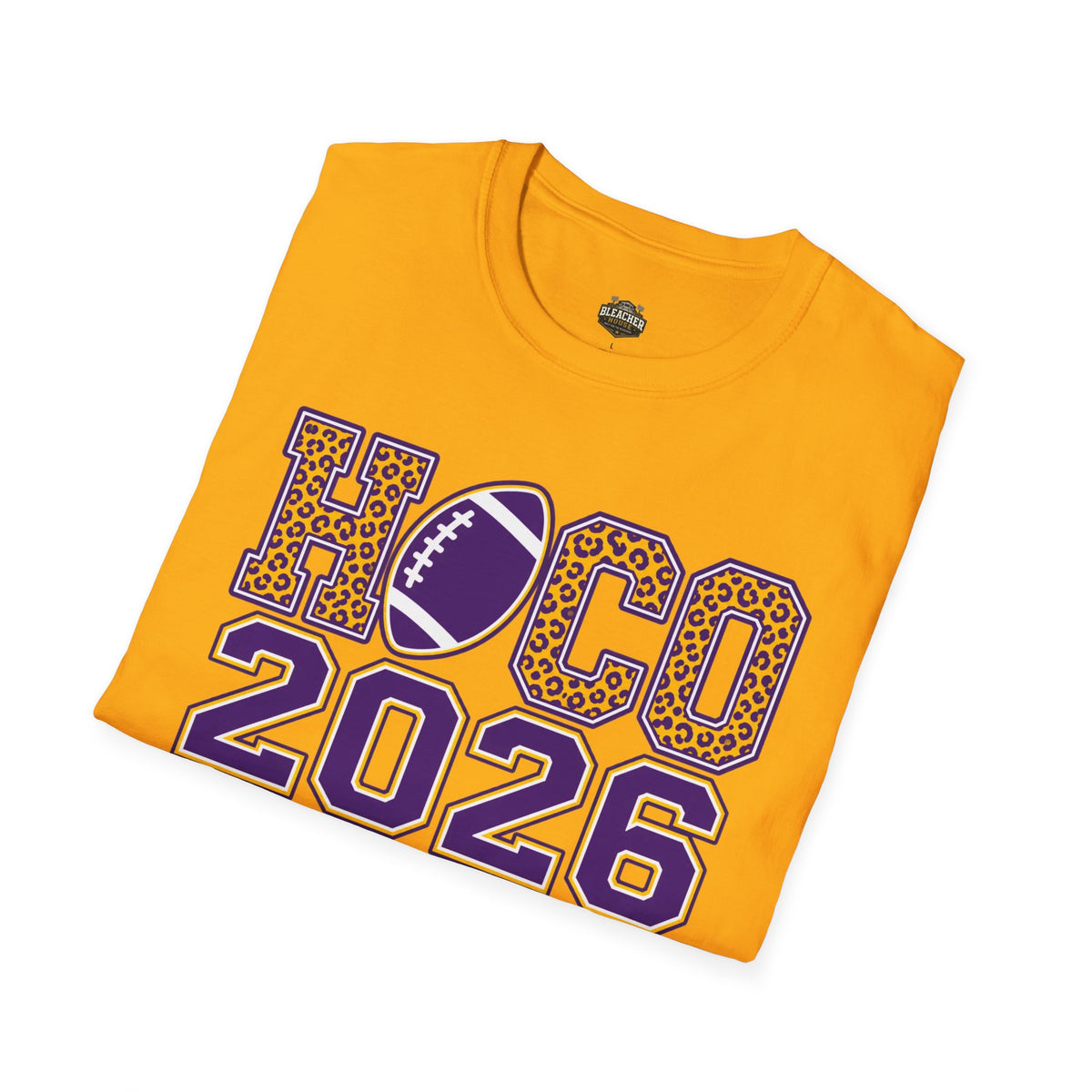 Homecoming 2026 Football Tee — HOCO 2026 Leopard Accent T-Shirt