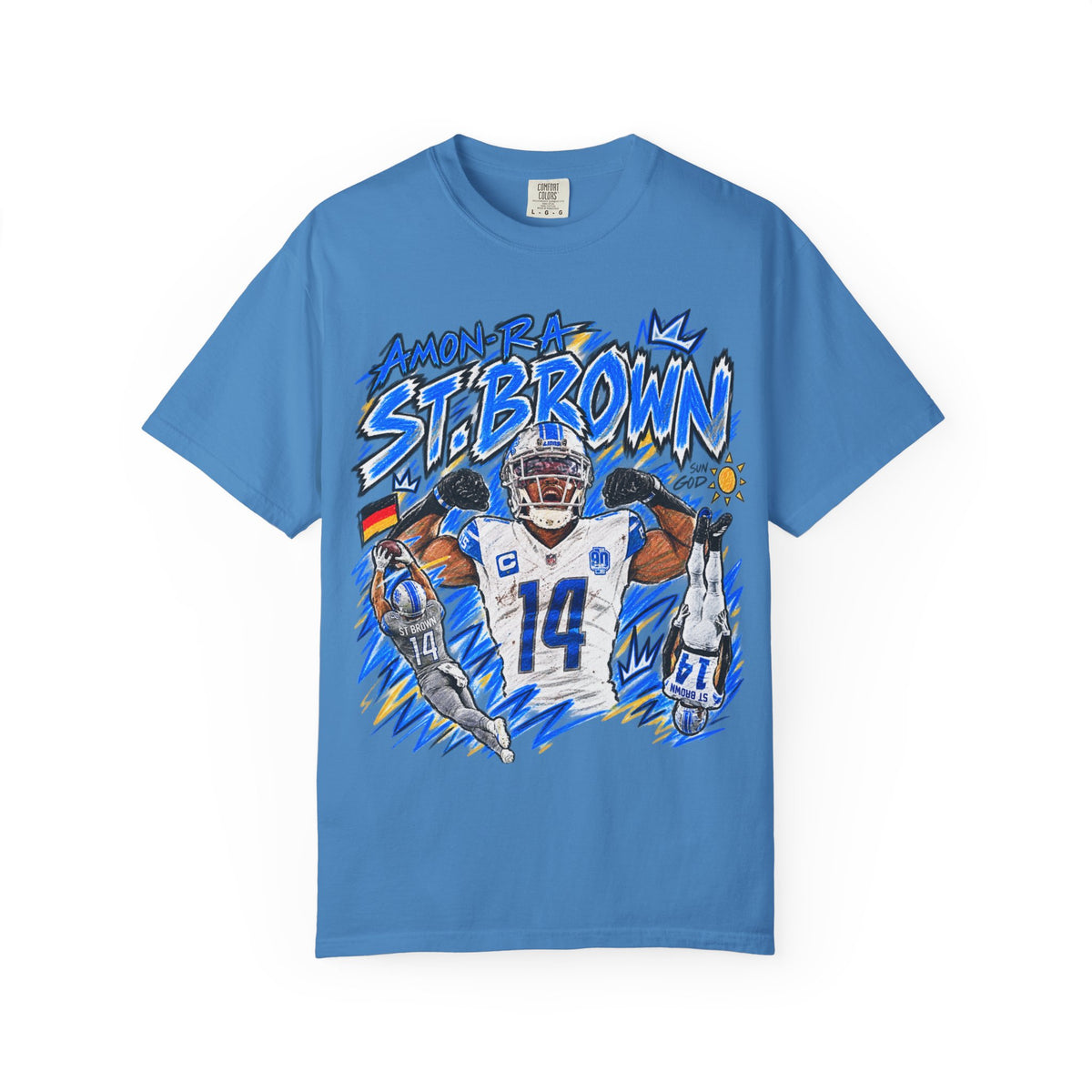 Amon Ra St. Brown Graphic T-Shirt - Sunday Standouts Sketch Series