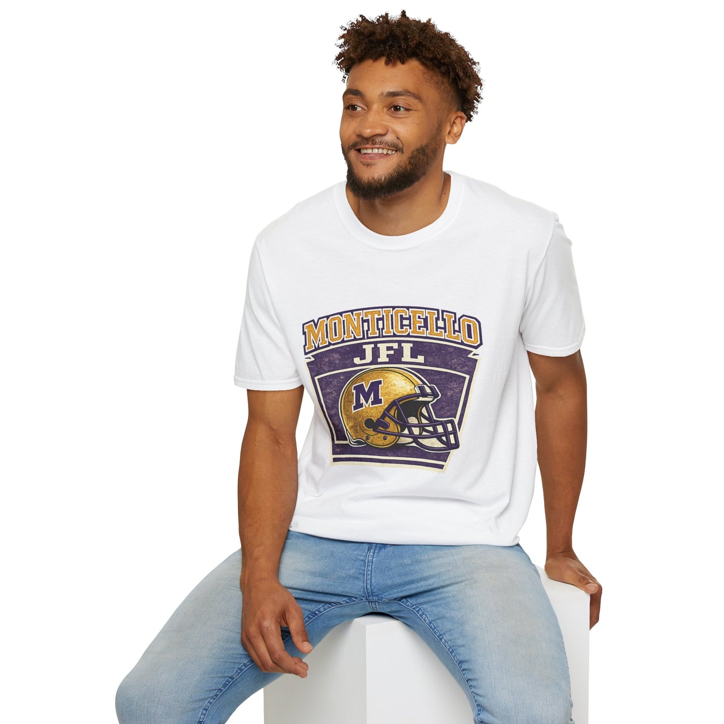 Monticello JFL Football T‑Shirt — Vintage Helmet Tee