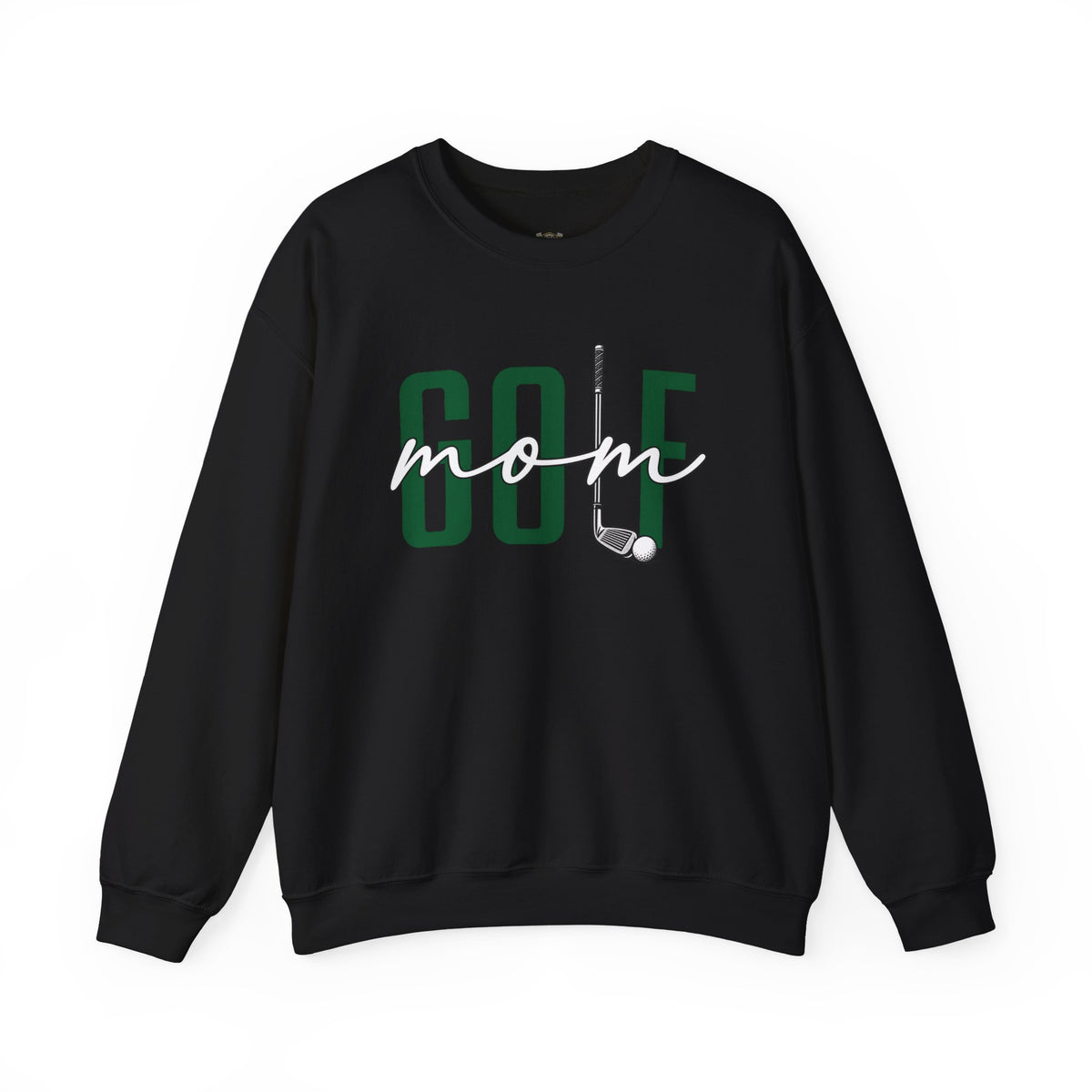 Golf Mom Crewneck Sweatshirt — 'MOM Graphic with Ball