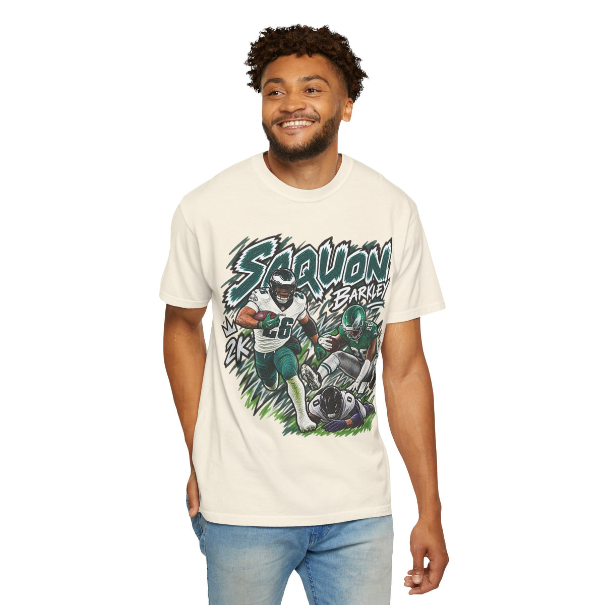 Saquon Barkley Graphic T-Shirt - Sunday Standouts Sketch Series