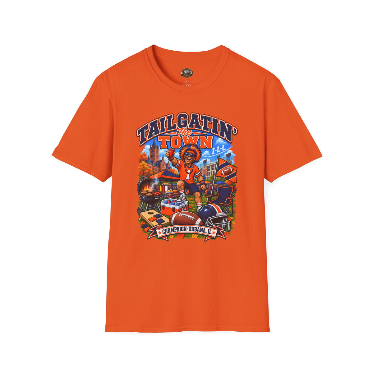 Tailgatin' the Town - ILLINOIS EDITION - College Game Day Tailgate Tee