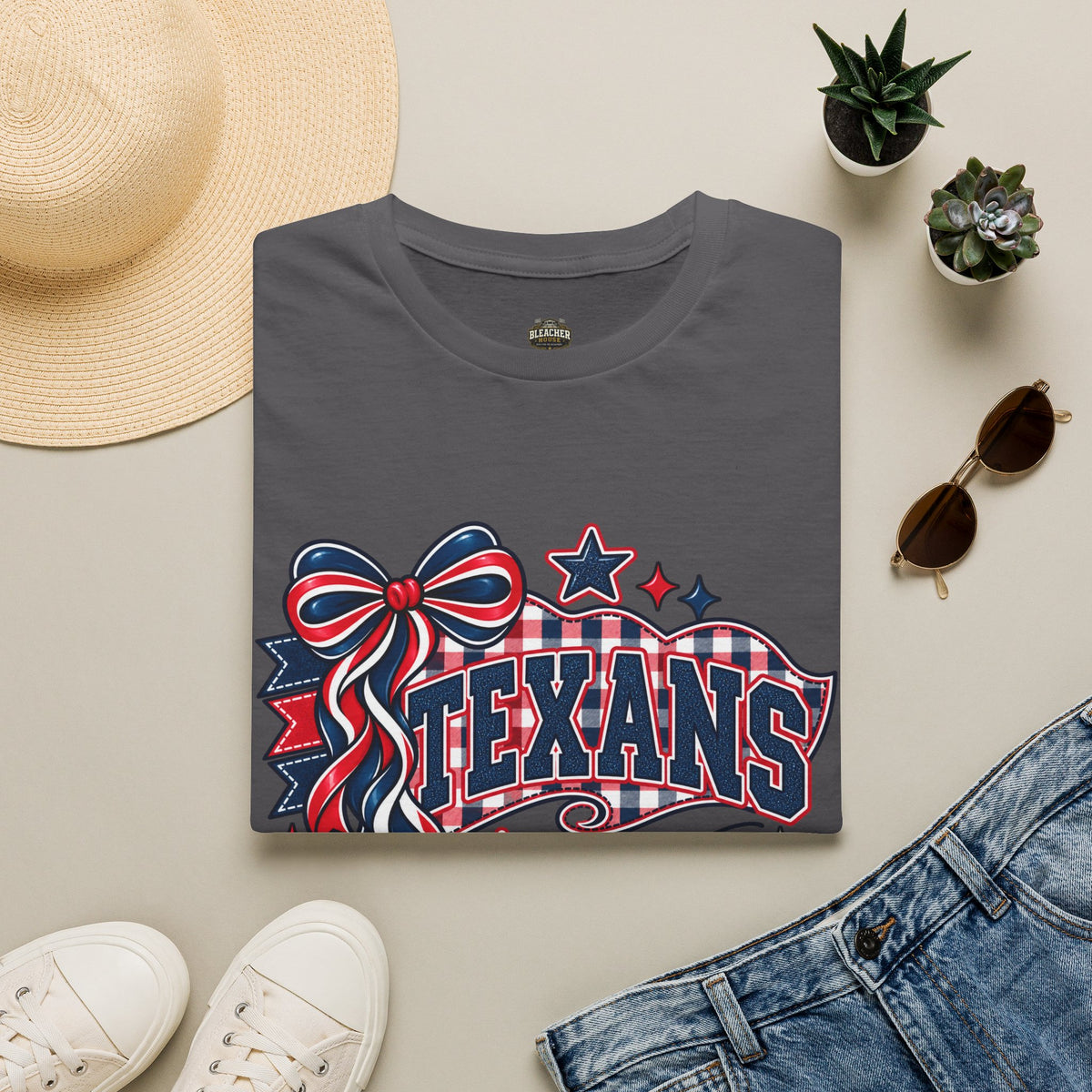 Texans Ribbon & Banner T-Shirt — Team Spirit Tee