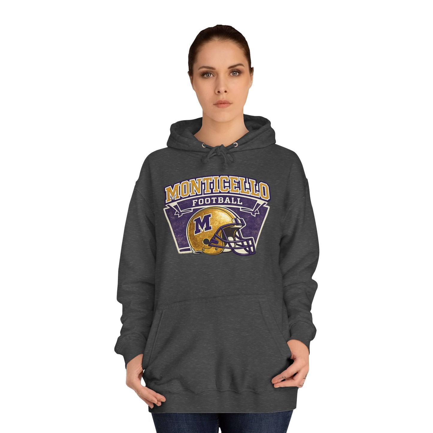 Monticello Football Hoodie — Vintage Helmet Hoodie