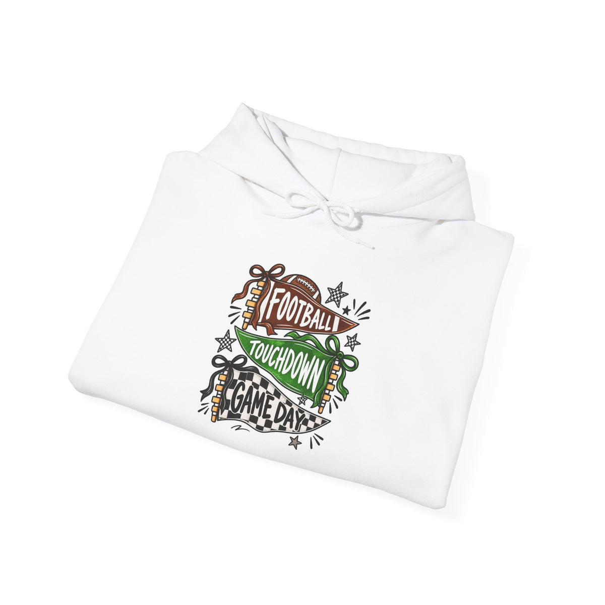 Football Touchdown Game Day Hoodie - Retro Grunge Sports Sweatshirt