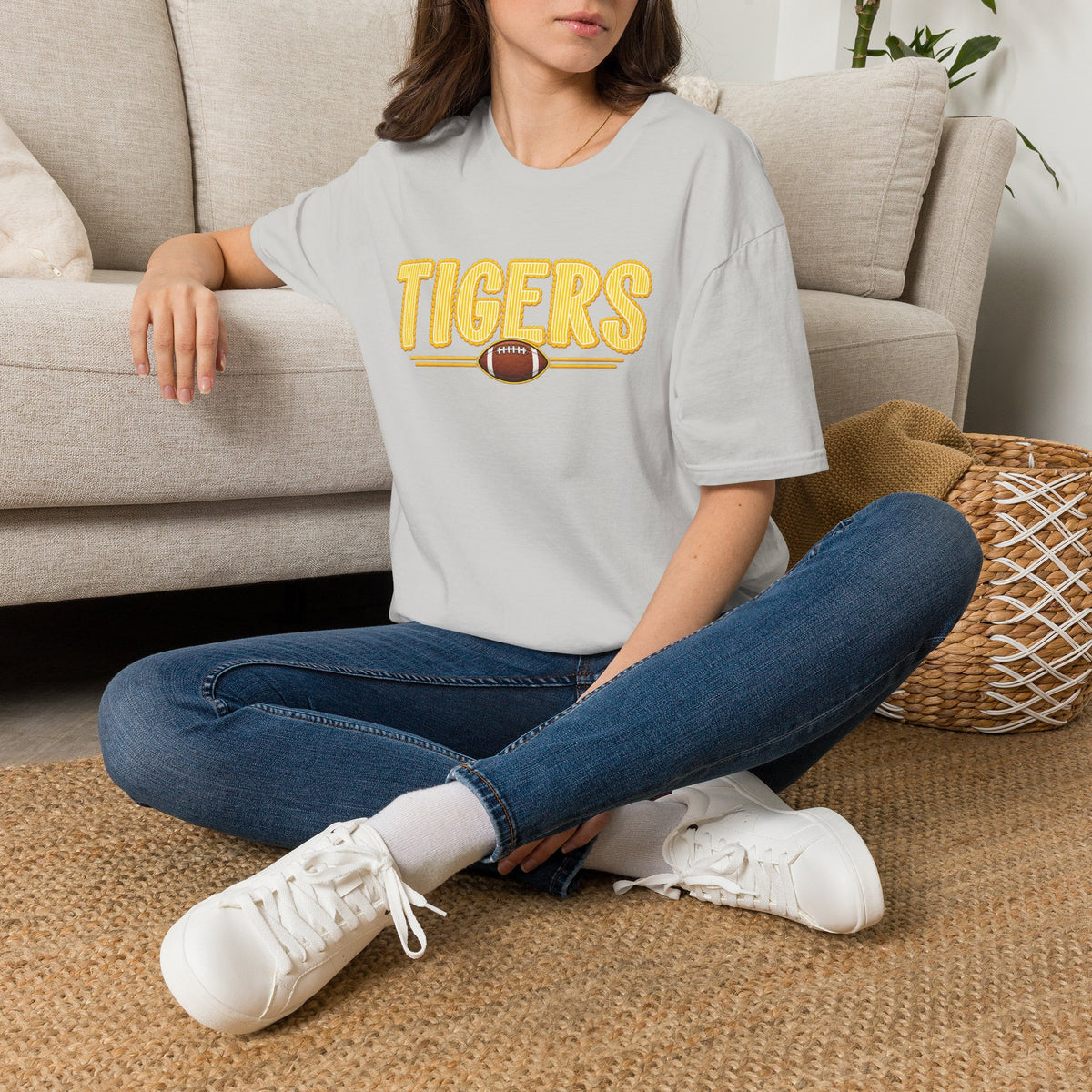 Tigers Football T-Shirt – Vintage Yellow Team Tee