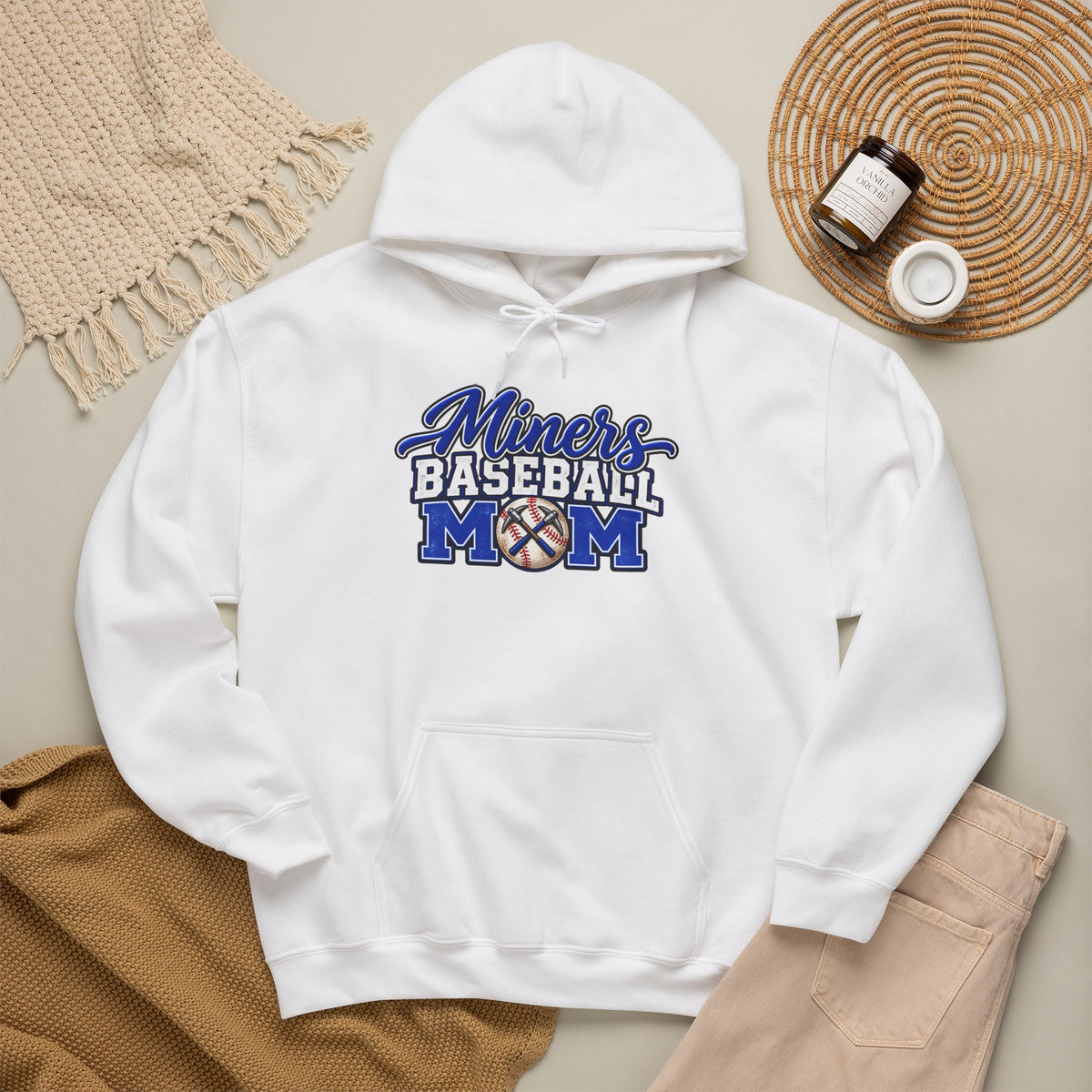 Miners Baseball Mom Hoodie – Supportive Team Spirit Pullover