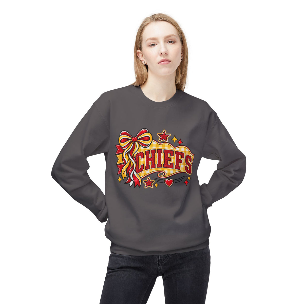 Chiefs Ribbon & Banner Crewneck Sweatshirt - Team Spirit Pullover