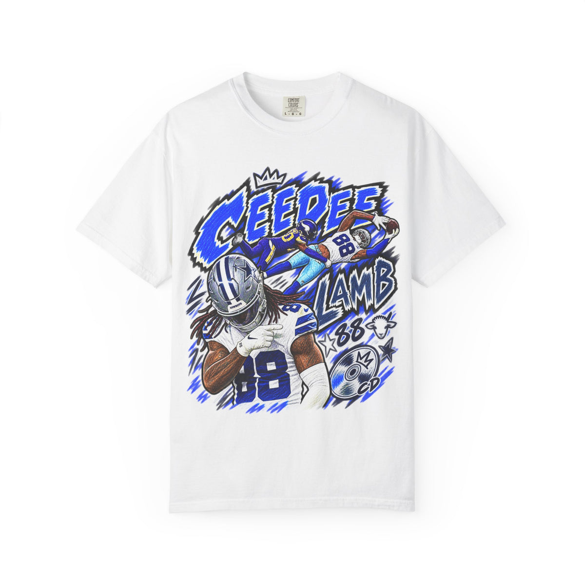 CeeDee Lamb Graphic T-Shirt - Sunday Standouts Sketch Series