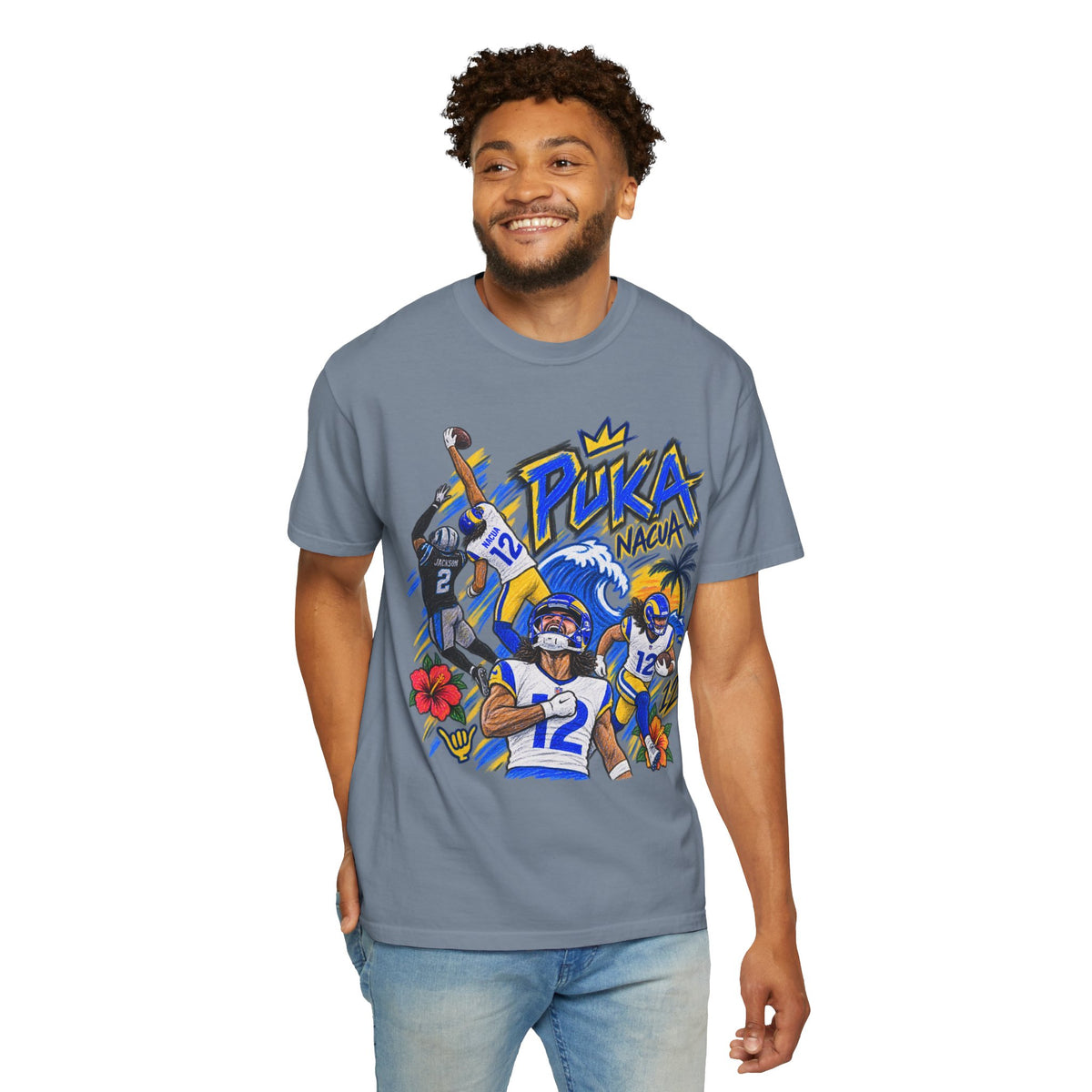 Puka Nacua Graphic T-Shirt - Sunday Standouts Sketch Series
