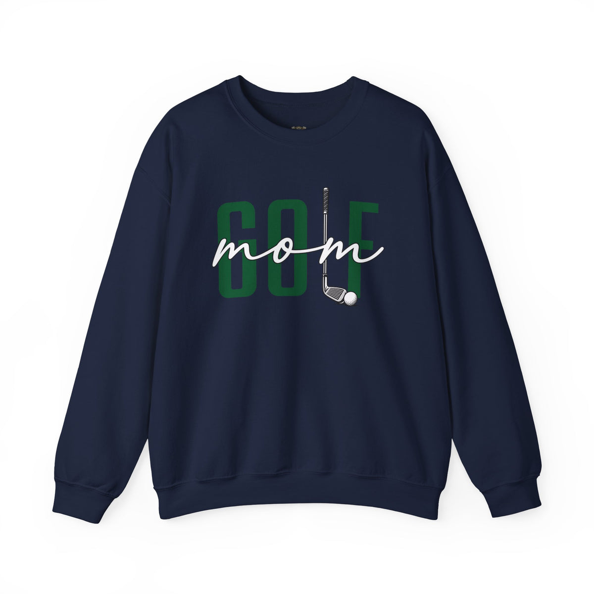 Golf Mom Crewneck Sweatshirt — 'MOM Graphic with Ball