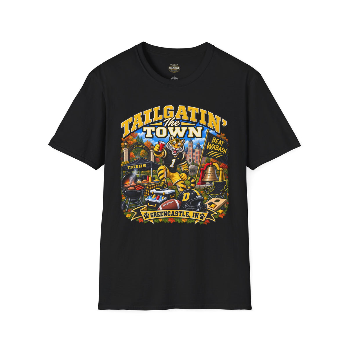 Tailgatin' the Town - DEPAUW EDITION - College Game Day Tailgate Tee