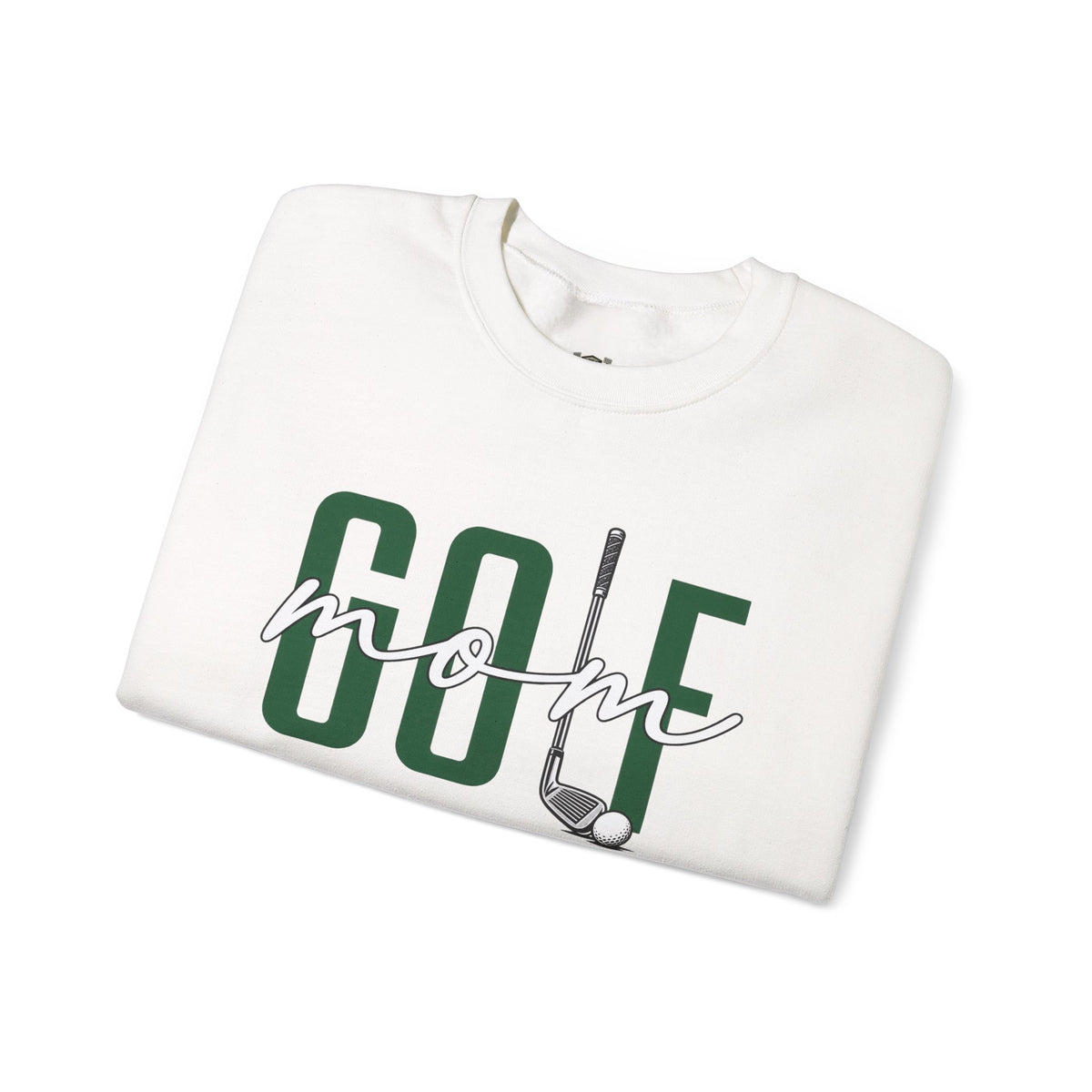 Golf Mom Crewneck Sweatshirt — 'MOM Graphic with Ball