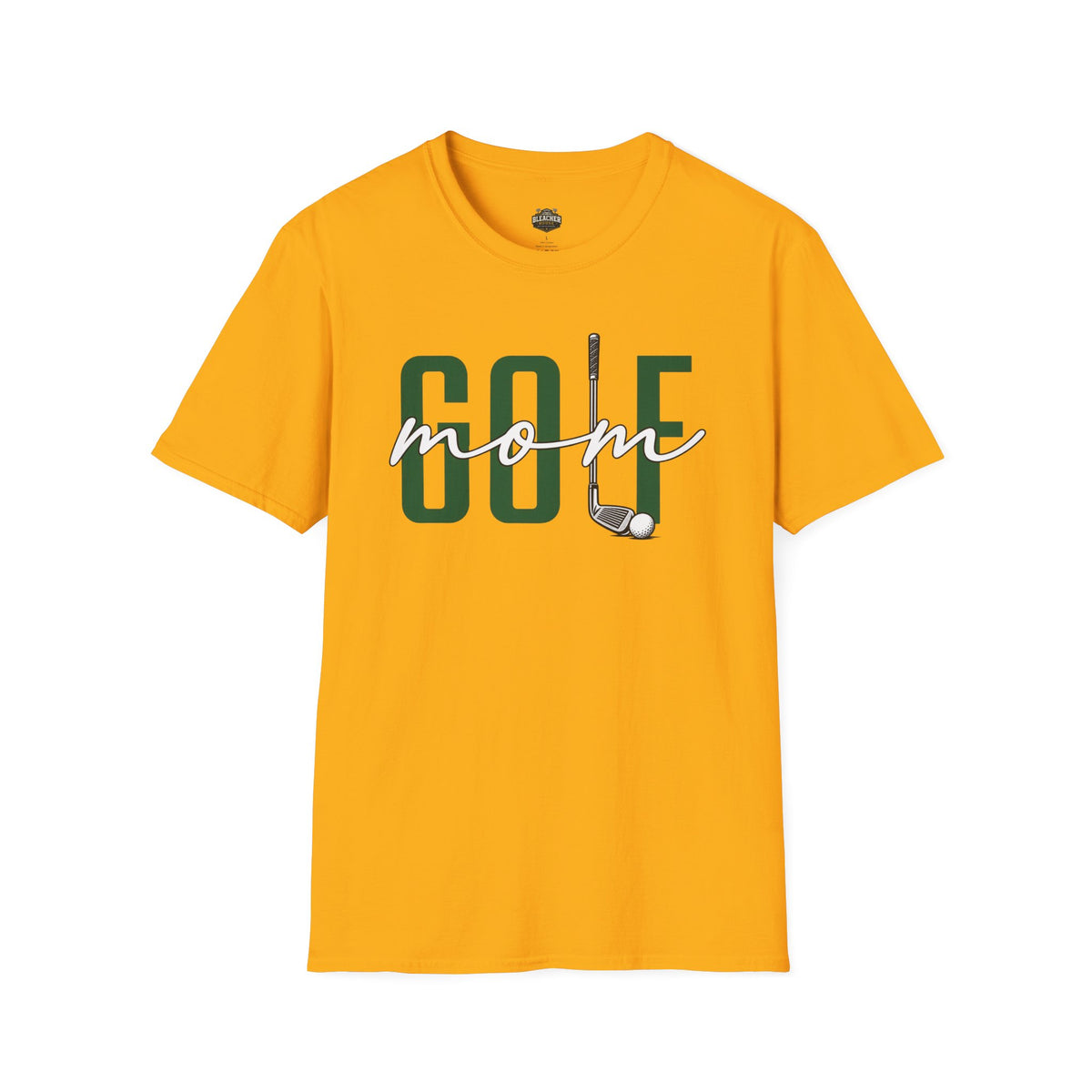 Golf Mom T-Shirt — ‘GOLF’ Script Logo with Club & Ball