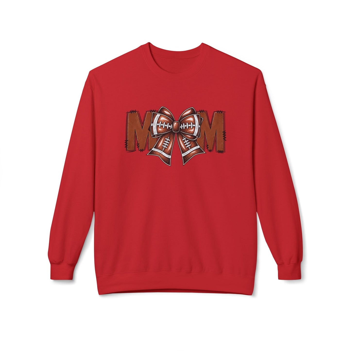 Sweatshirt - Football Mom Bow Crewneck Sweatshirt