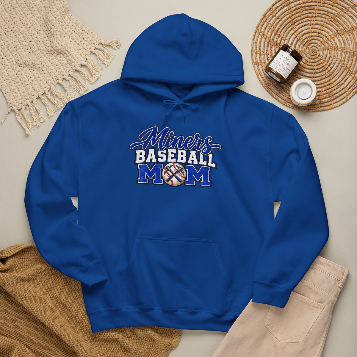 Miners Baseball Mom Hoodie – Supportive Team Spirit Pullover