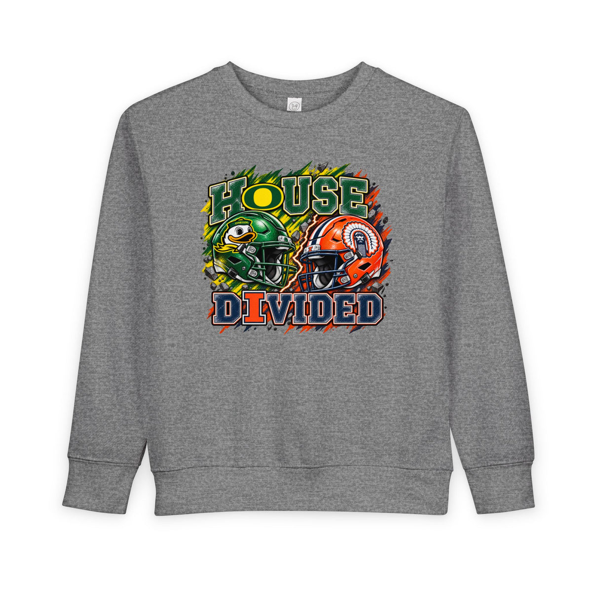 TODDLER House Divided Sweatshirt - Illinois vs Oregon