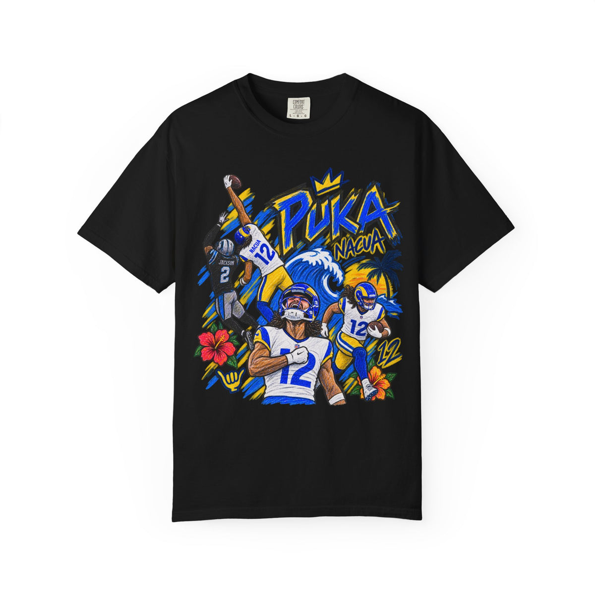 Puka Nacua Graphic T-Shirt - Sunday Standouts Sketch Series