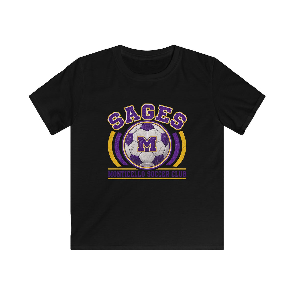 YOUTH CUSTOMIZABLE Sages Soccer Club T-Shirt — YOUR NAME AND NUMBER