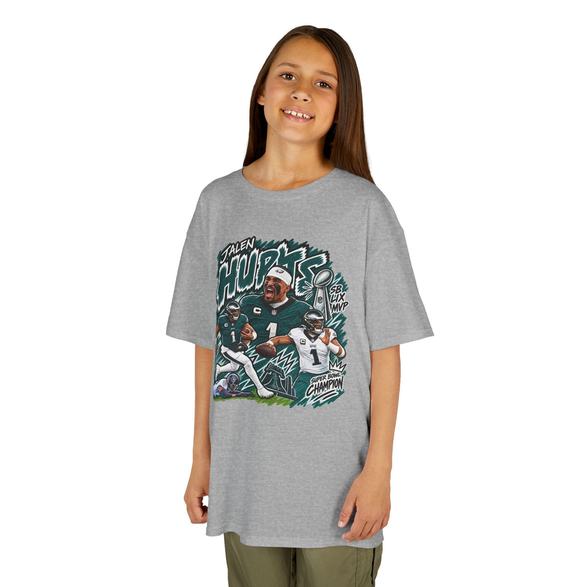 YOUTH Jalen Hurts Graphic T-Shirt - Sunday Standouts Sketch Series