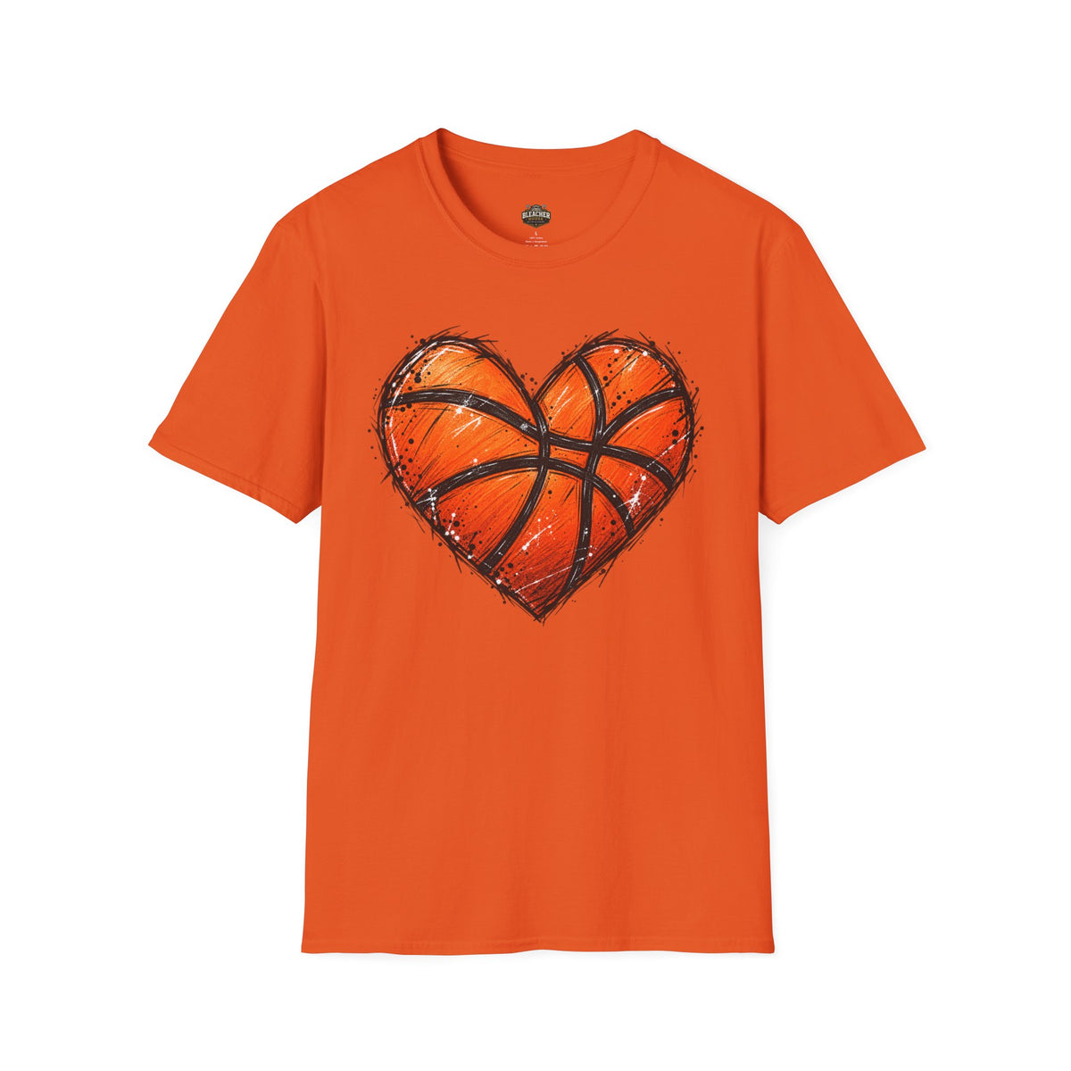 Basketball Heart T-Shirt — Athletic Love Tee for Players & Fans