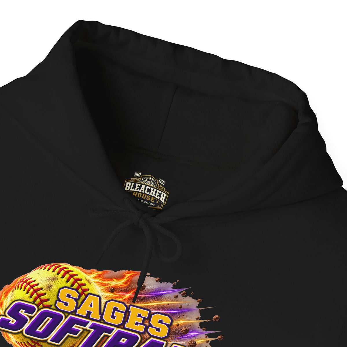 Sages Flaming Softball Hoodie