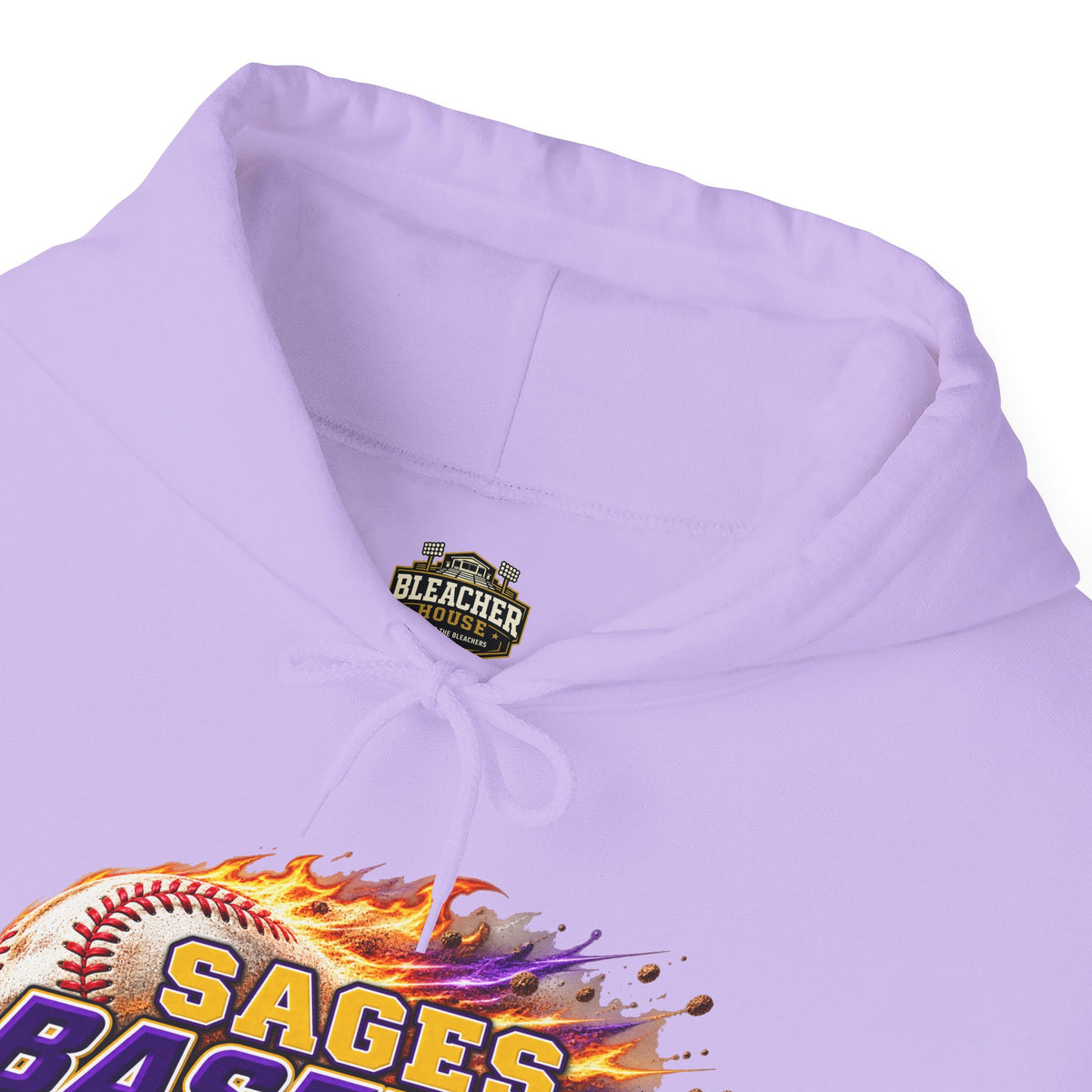 Sages Flaming Baseball Hoodie - Team Sweatshirt