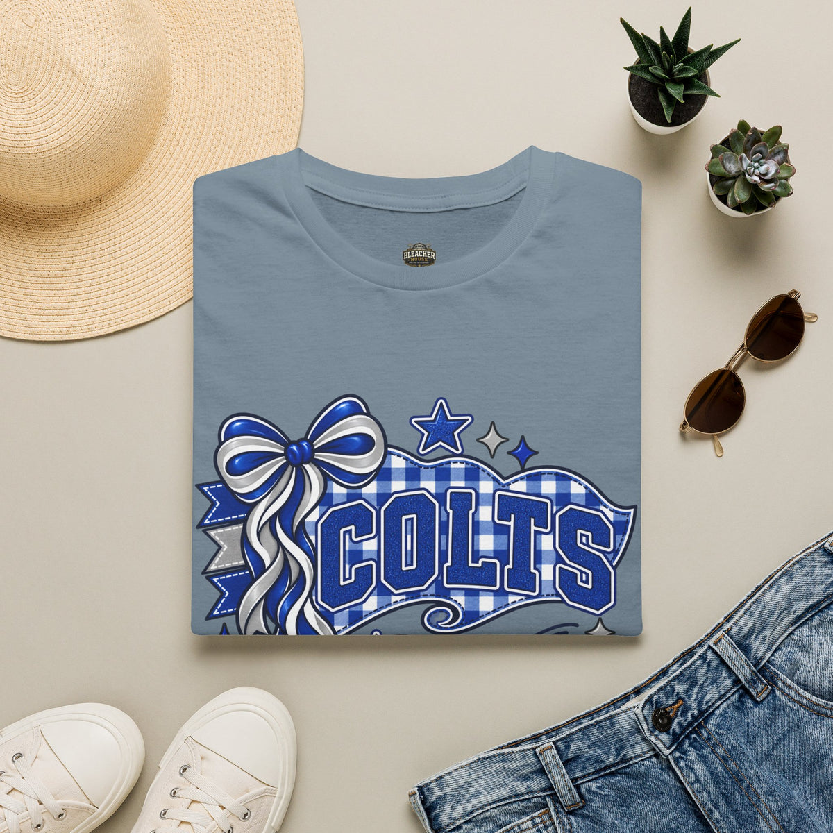 Colts Ribbon & Banner T-Shirt — Team Spirit Tee