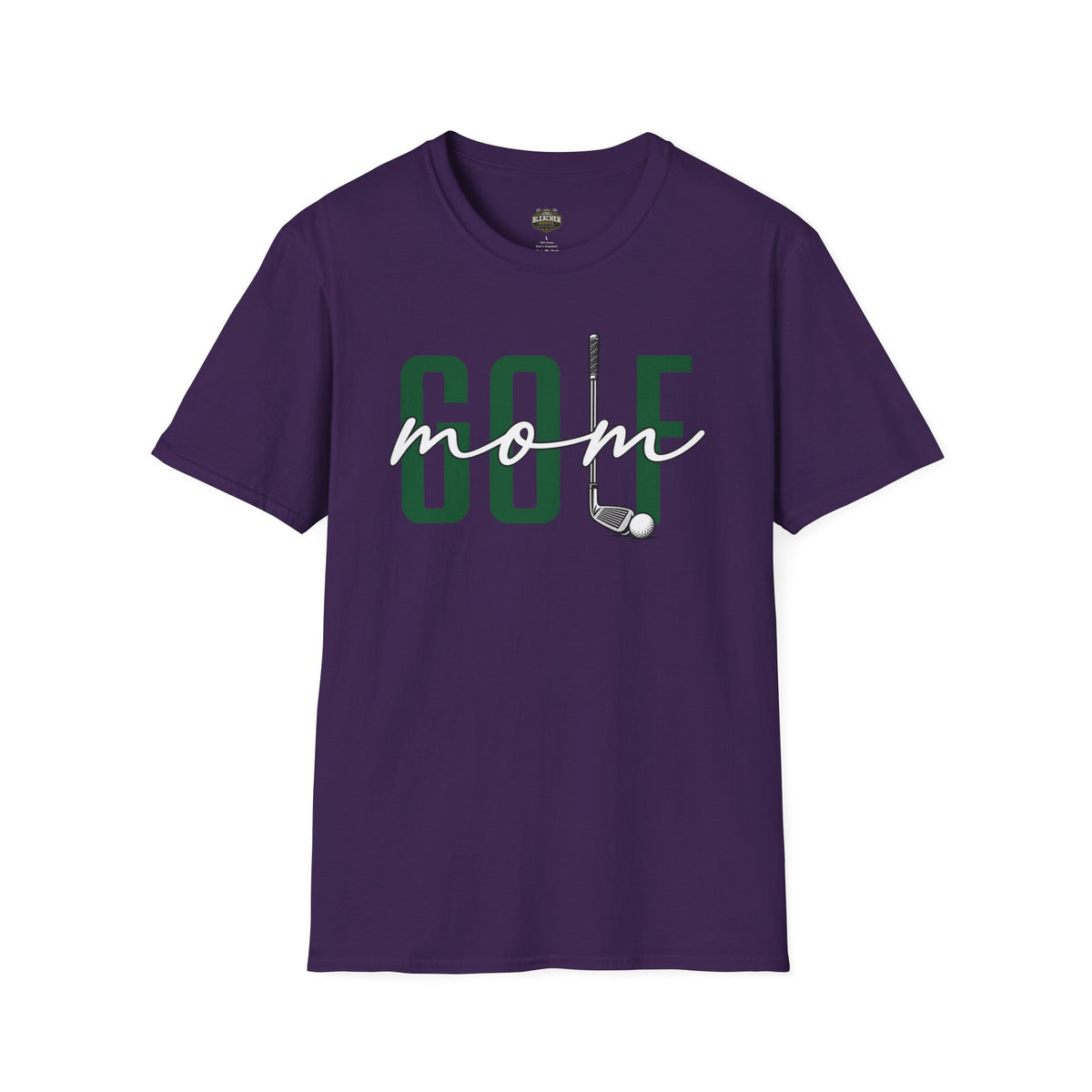 Golf Mom T-Shirt — ‘GOLF’ Script Logo with Club & Ball