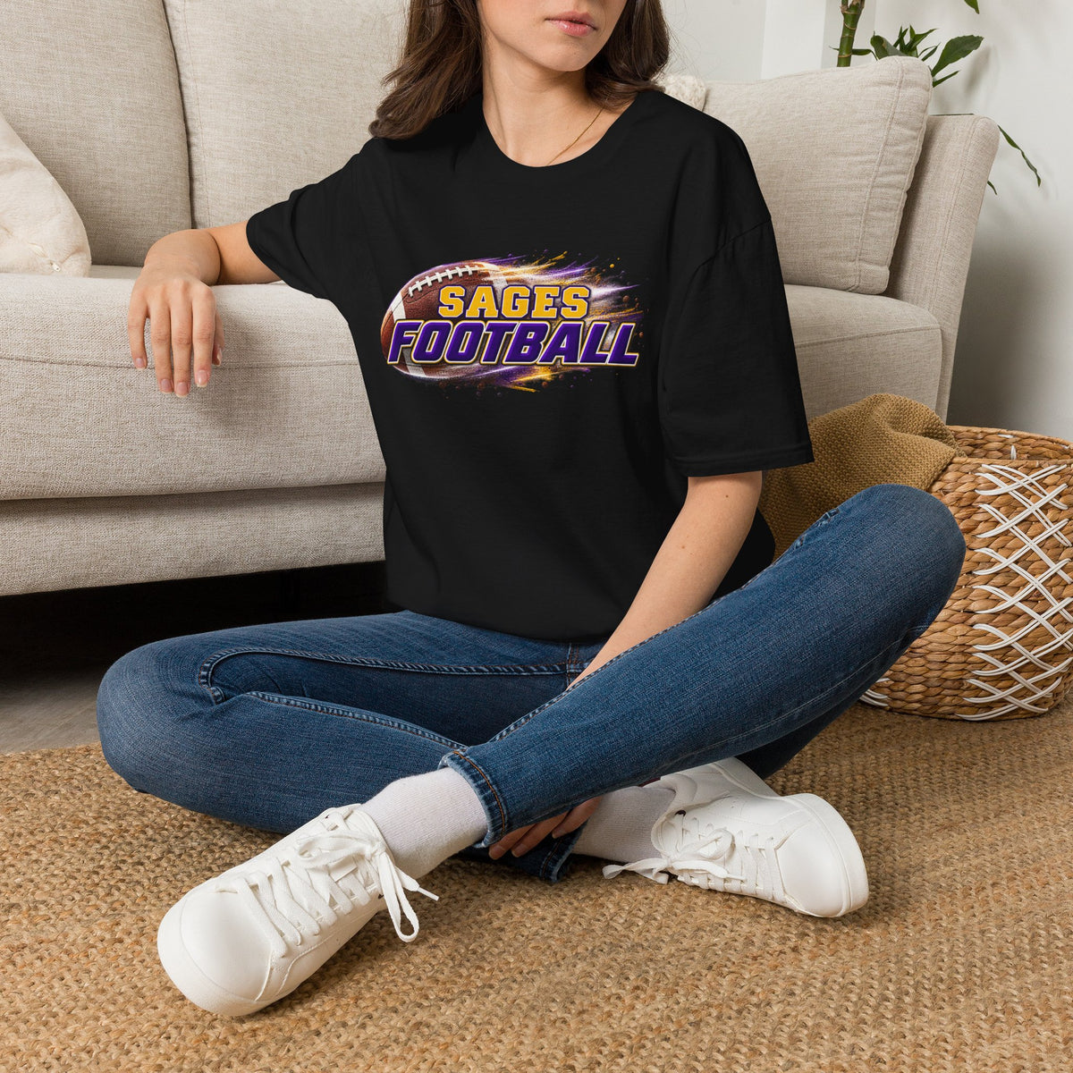Sages Flaming Football T-Shirt