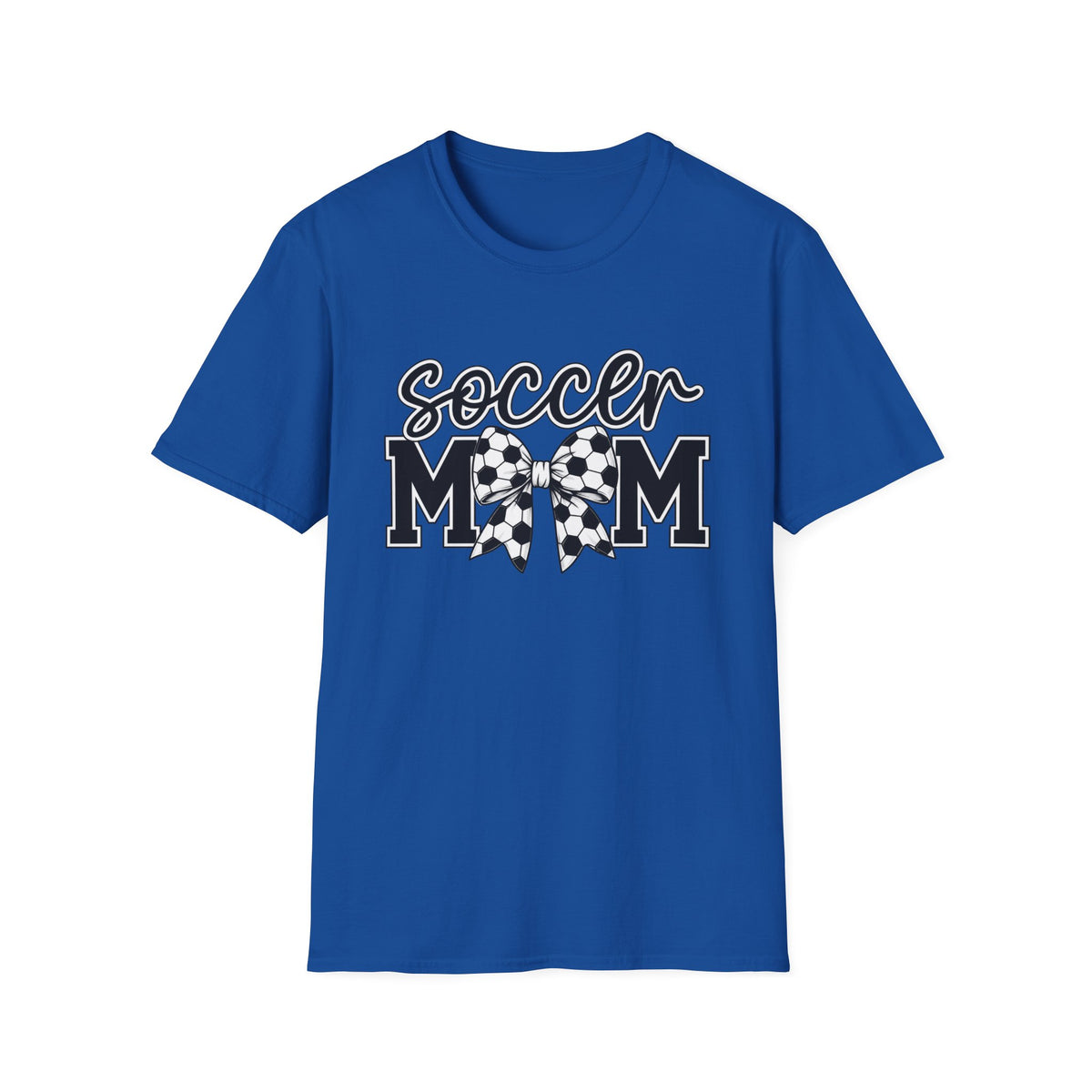 Soccer Mom T-Shirt — Leopard Bow Soccer Ball Design