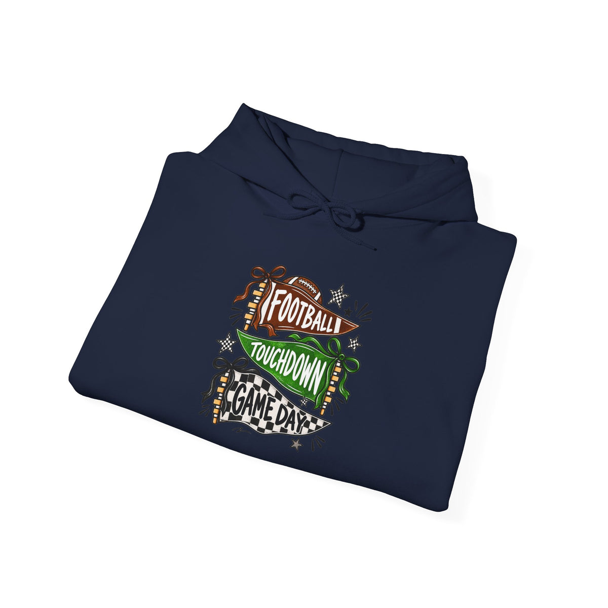 Football Touchdown Game Day Hoodie - Retro Grunge Sports Sweatshirt