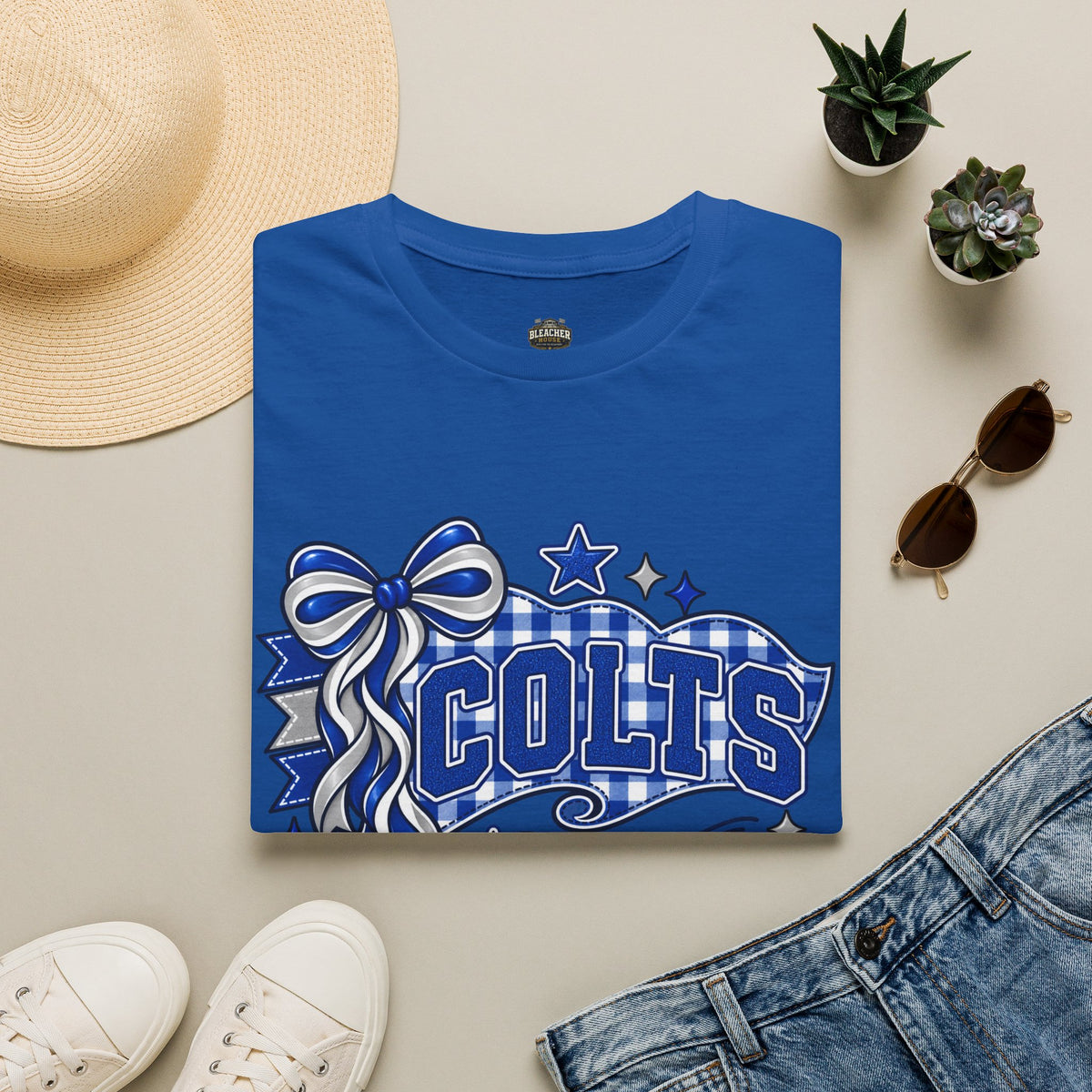 Colts Ribbon & Banner T-Shirt — Team Spirit Tee