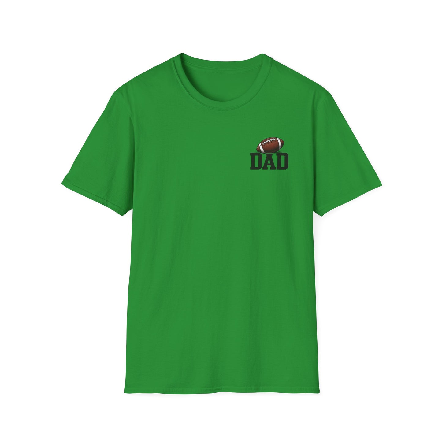 Football Dad T‑Shirt — 'DAD' with Football Chest Print