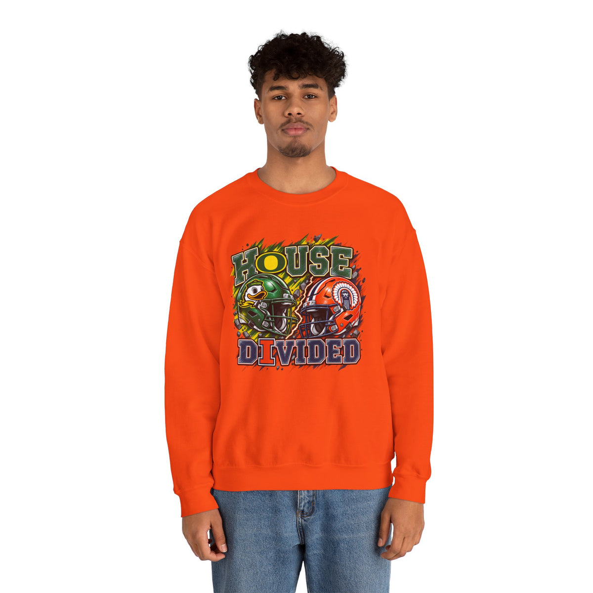 House Divided Graphic Crewneck Sweatshirt - Oregon vs. Illinois
