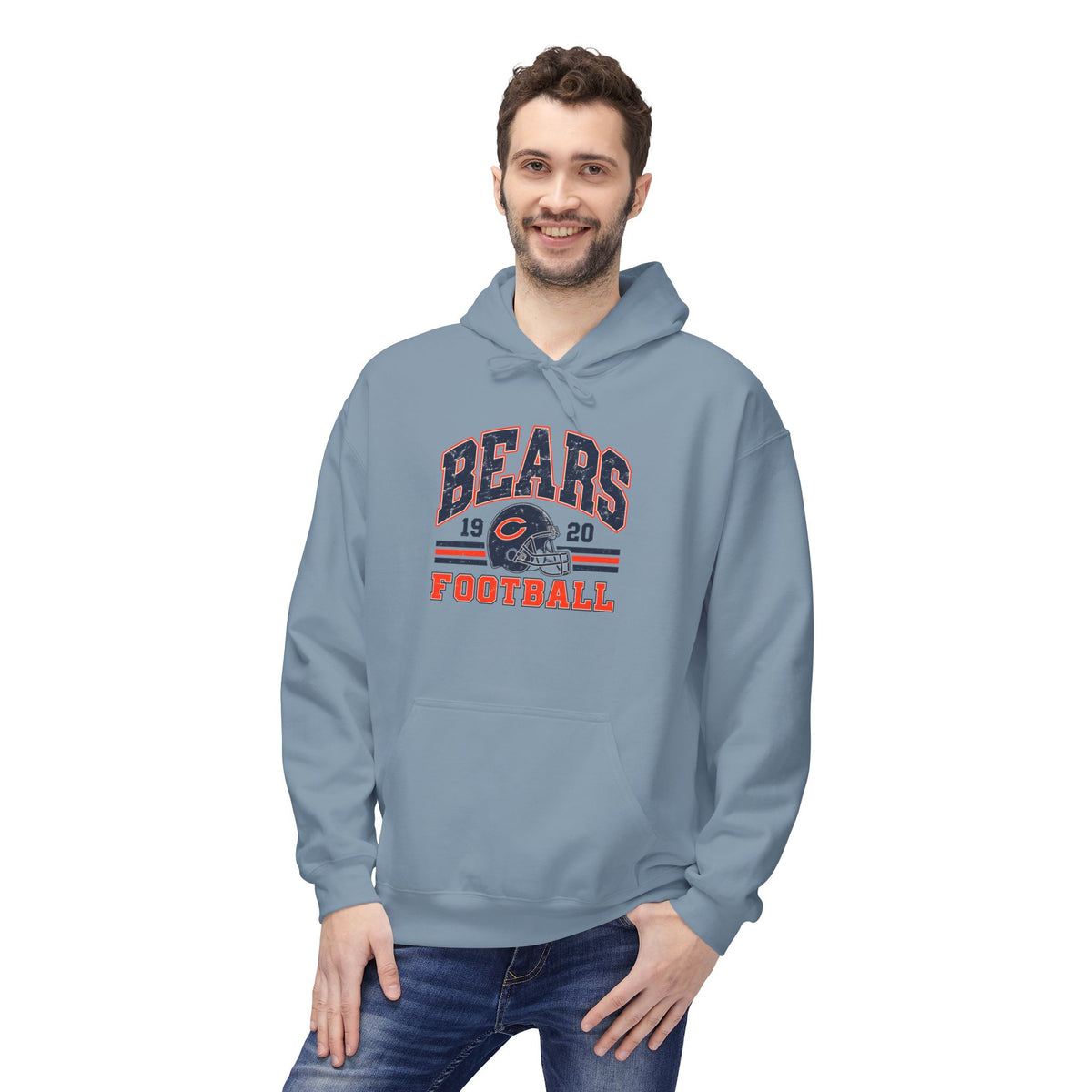 Bears Football Hoodie — Vintage 1920 Helmet Team Pullover
