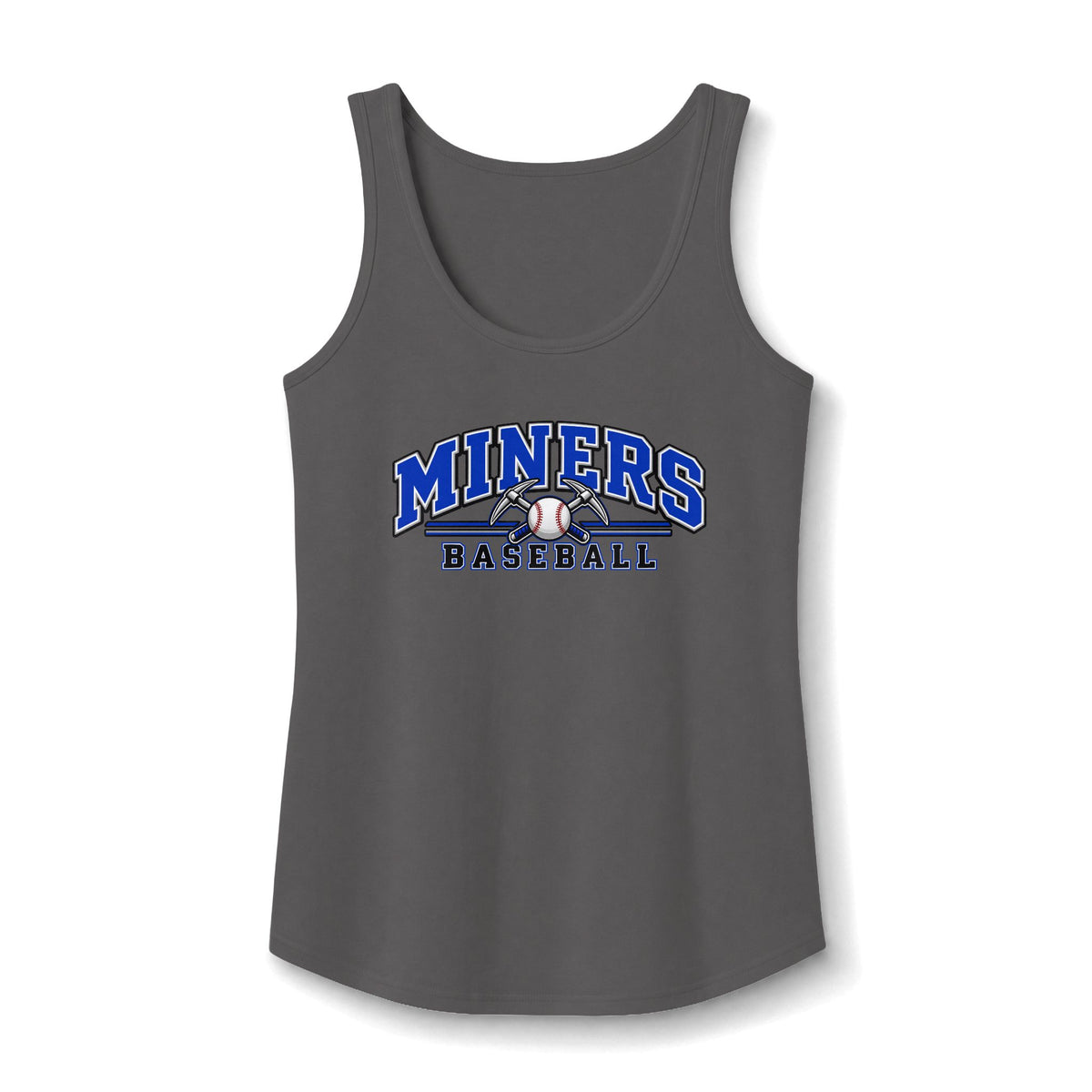 Miners Baseball Women's Tank Top — Team Baseball Graphic