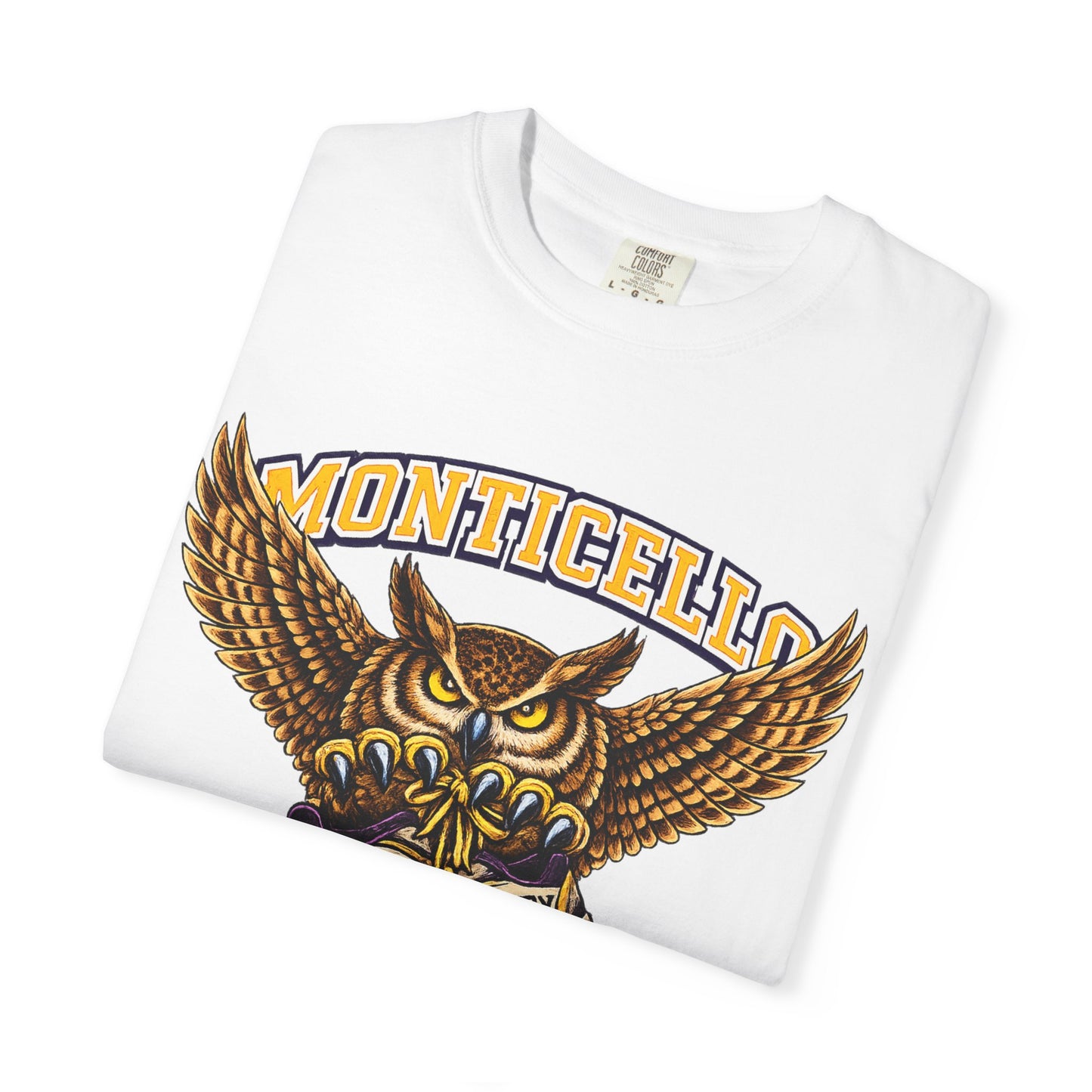 Monticello Sages Cross Country T-Shirt - Vintage Owl & Wings Team Tee