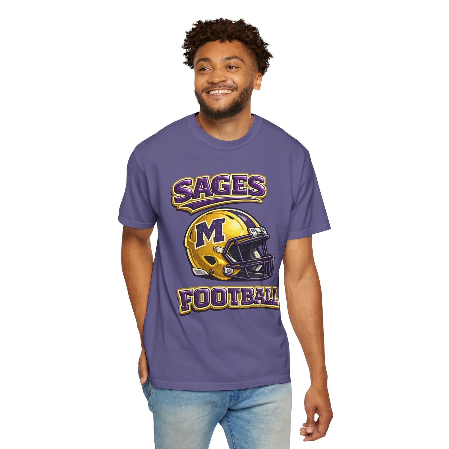 Sages Football Shiny Helmet T-Shirt