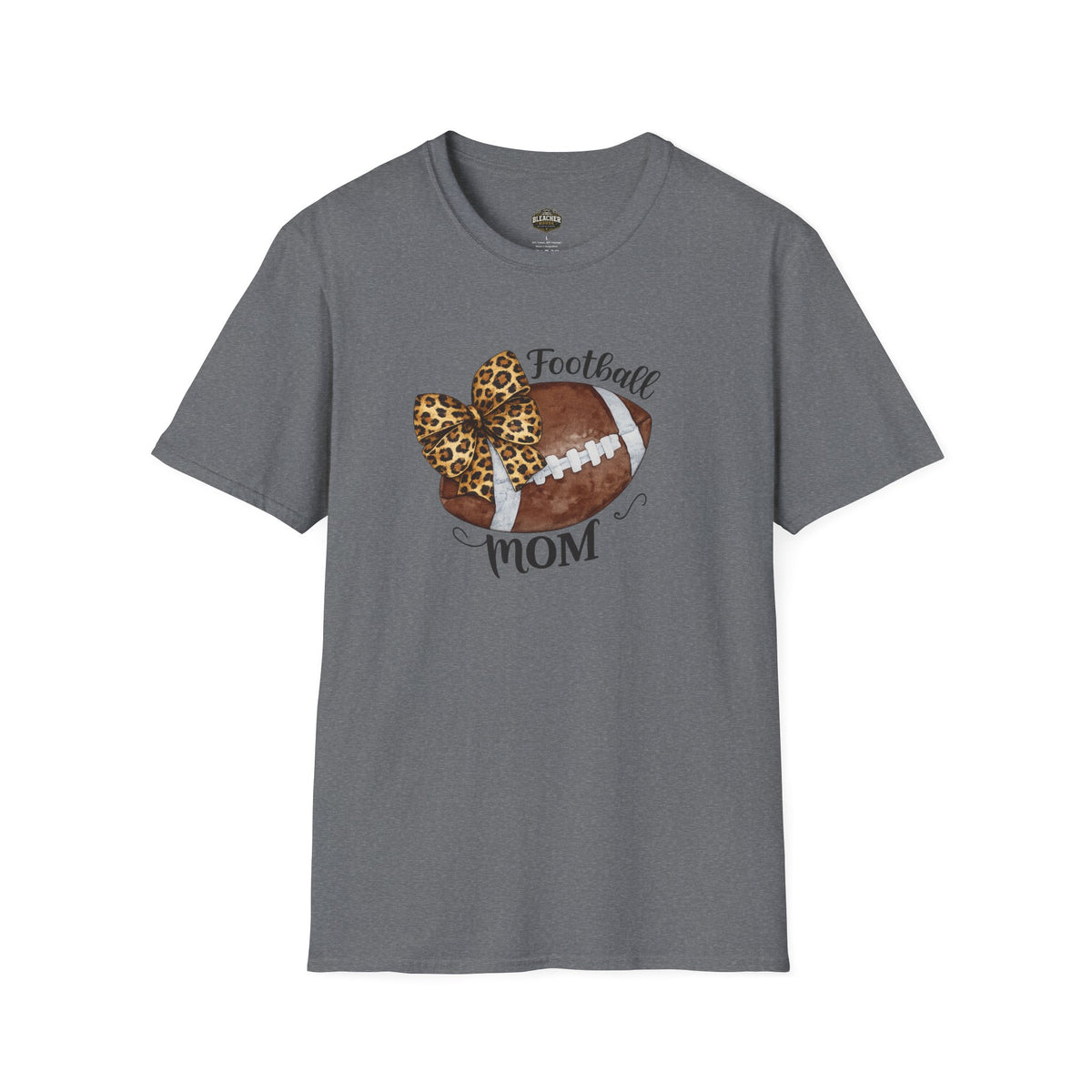 Football Mom T-Shirt — Leopard Bow Game Day Tee