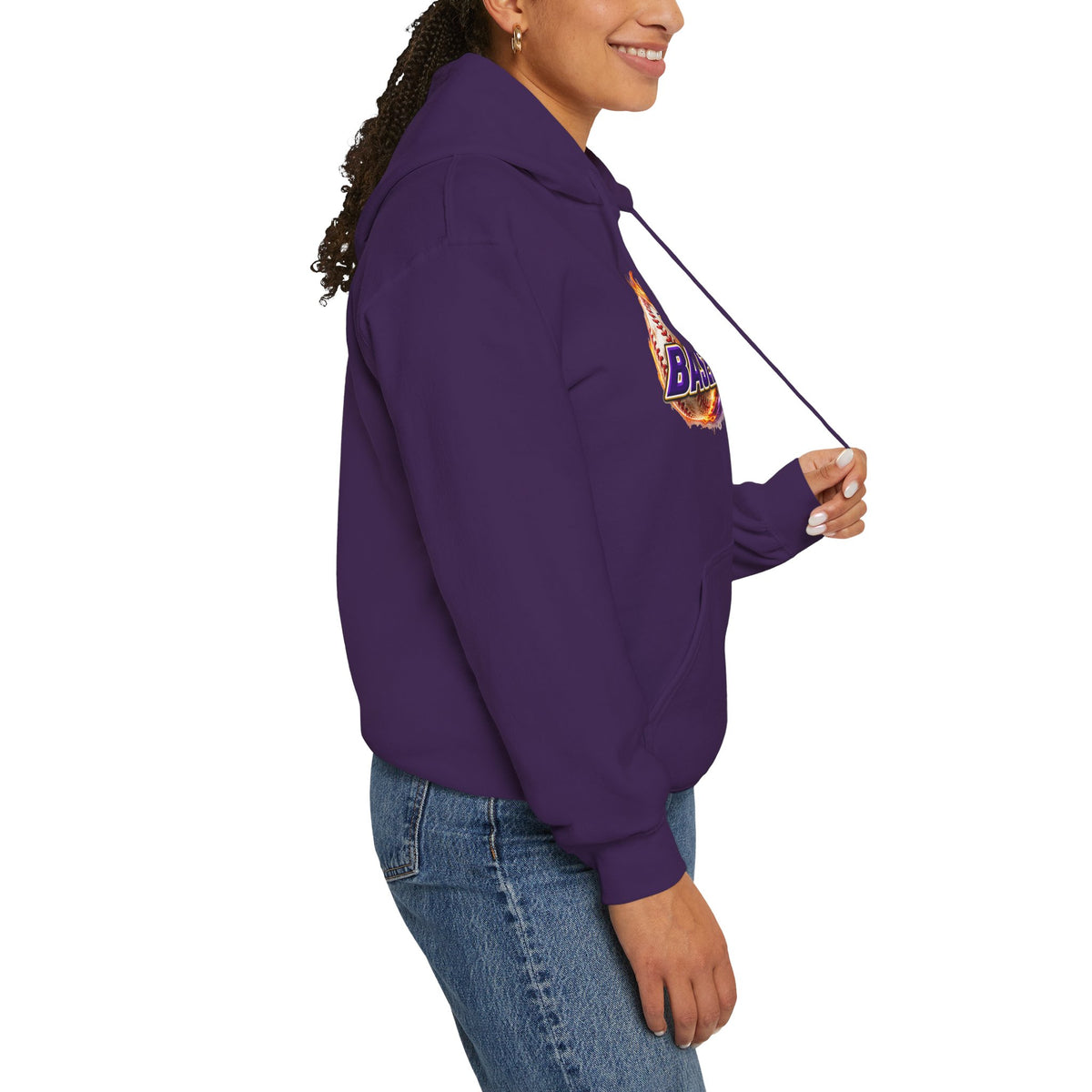 Sages Flaming Baseball Hoodie - Team Sweatshirt