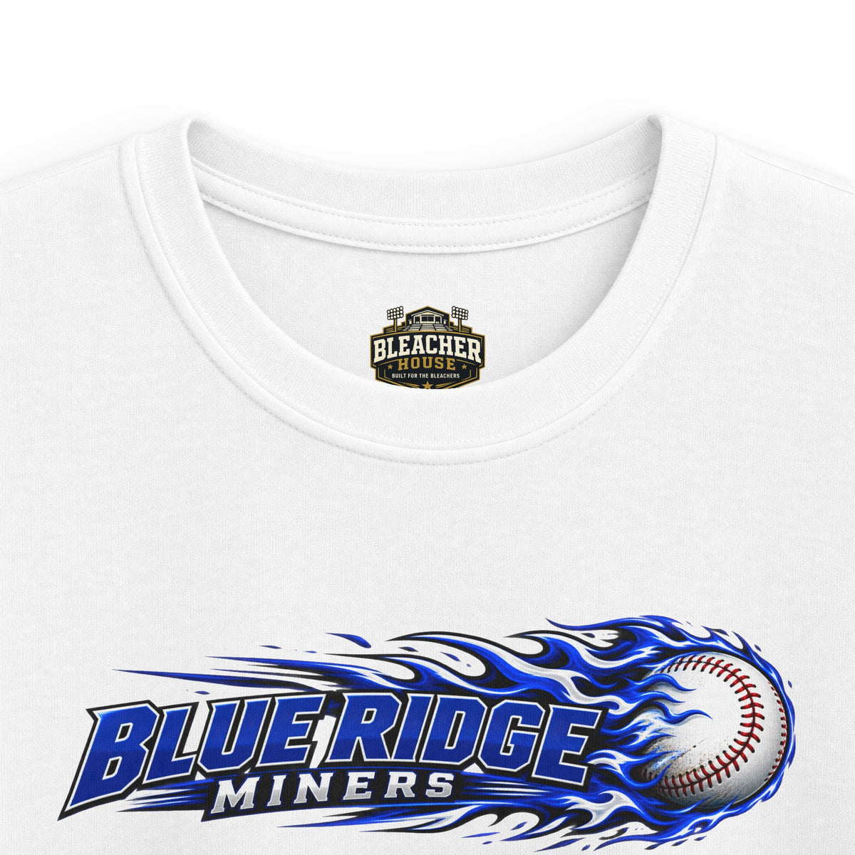 YOUTH Blue Ridge Miners Flaming Baseball T-Shirt – Flaming Ball Softstyle Tee